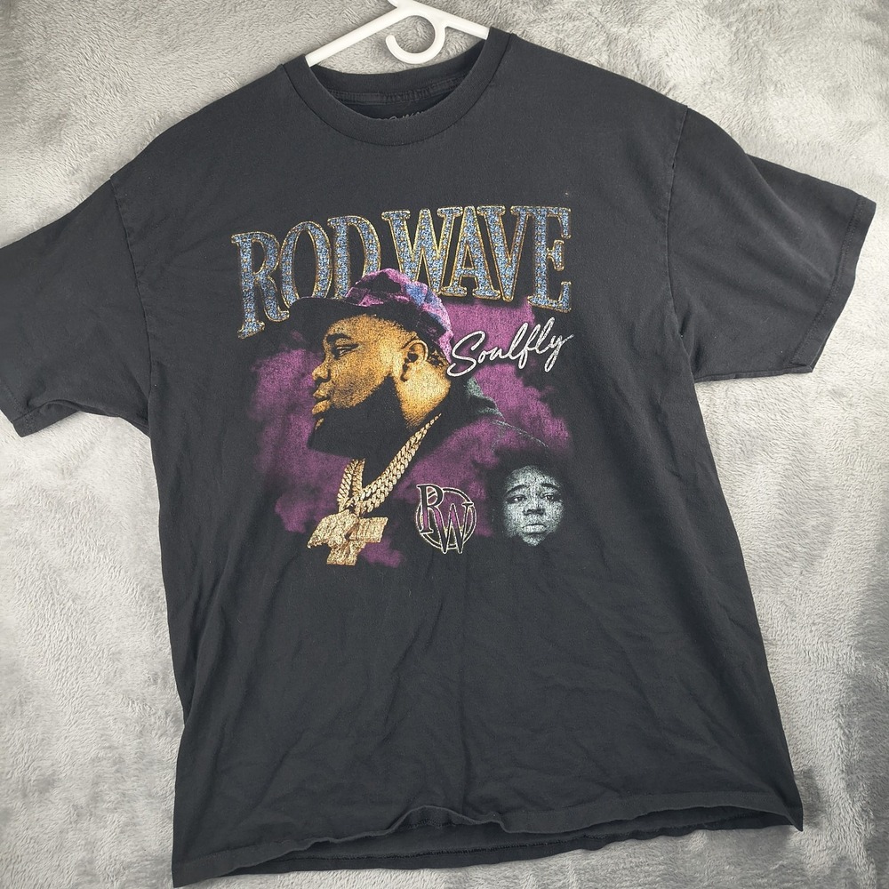 Rod Wave Soulfly Black Graphic T Shirt - Mens Size XL